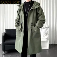 Heren Trench Coats J Girls Misniki 2022 Men Coat Jacket Overjas Casual heren Windschepen Solid Color Fashion Outswear JP62