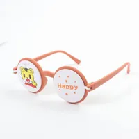 Children'S Sunglasses Girls Boys Glasses Uv 400 Kids Cute Tiger Flip Round Frame Anti-Uv Double Layer E11823