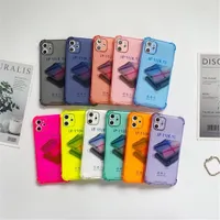 Phone Case Of Transparent Candy Color For iPhone 14 13Pro Max 12 11 XR XS Max 7 8 Plus 12 Mini Soft Silicone Shockproof Cover