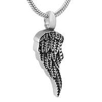 IJD12837 Mini Cremation Feather Part Memorial Keepsake Urn Necklace for Memorial Ash Funeral Jewelry Men Women Holder Urn263v