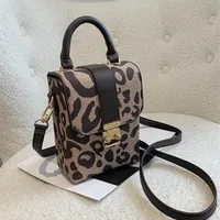 women wallet winter personalized vertical printing mobile phone bag Street trend leopard handbag sweet and lovely bow ribbon gold 270M