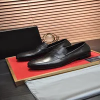 Mens Classic Dress Shoes Fashion Elegant Formal Wedding Flats 2021 Men Brand Designer Slip On Office Business Casual Loafers Size 261K