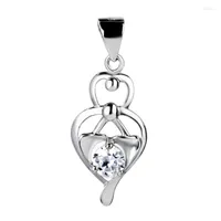 펜던트 목걸이 GND0273 Real Pure 925 Sterling Silver Beauty Lovely Crystal CZ Necklace Luxury Charming Jewelry