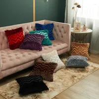 Pillow Solid Color Wave Case 1PC Polyester Home Decor Bedroom Decorative Sofa Car Throw Pillows Cover