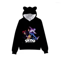Sweatshirts pour hommes pour hommes est Anime Sk8 The Infinity Cosplay Hoodie for Kids Unisexe mignon Bear Ear Girls Spring Daily Uniforme