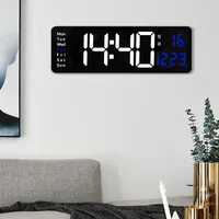 Wall Clocks Rectangle Nordic LED Clock Wall-mounted Living Room Home Bedroom Study Large Screen Ten Levels Brightness Adjustment