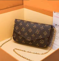 3A Luxurys väska plånbok Favorit Multi -tillbehör Kvinnor Crossbody Purse Messenger Påsar Handväskor Designers Shoulder Lady Leather 3 PCS/Set med Box 61276