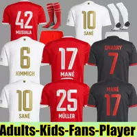 22 23 Jersey de futebol Bayern de Munique de Ligt Mane Sane Gnabry Coman Muller Football Shirt Men Kit Kit 2022 2023 Uniformes 999041