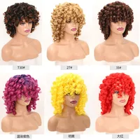 Ladies Wigs Fluffy Short Curly Hair Big Wavy Medium Long Synthetic Wigs