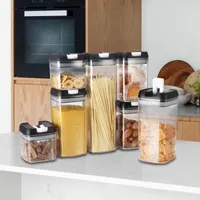 Storage Bottles 7pcs Set Food Containers Plastic Sealed Leak Proof Fresh Organizer Holder Dispenser For Candy Nuts Pantry Sugar