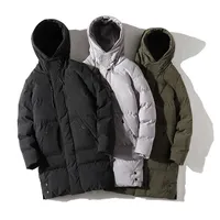 남성 재킷 고품질 블랭크 롱 라인 복어 재킷 긴 슬리브 플러스 크기 블랙 코트 8xl 겨울 두꺼운 따뜻한 추운 날씨 220930