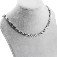Ketten Byzantinische Kaiser Halskette Punk 316L Edelstahl für Herren Schmuck handgefertigte Halsketten 6,5 mm silberne Farbgeschenke