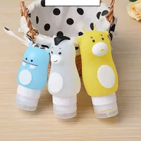 Storage Bottles 50 70 90ml Portable Empty Bottle Silicone Travel Packing Press Lotion Shampoo Bath Container UD88