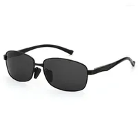 نظارة شمسية الرجال مستقطب نظارات مستطيلة أشعة الشمس السوداء للسائقين الذين يتفصلون عن نظارات السفر الشاطئية العين 2022 Gafas