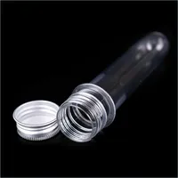 Packing Bottles 40Ml Empty Clear Pet Cosmetic Tube Bottles Transparent Mask Bath Salt Test Plastic With Aluminum Cap Drop Delivery 20 Dhdka