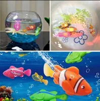 Baby Bath Toys Cat Interactive Electric Fish Toy Water Cat Toy for Indoor Play Swimming Robot Fish Toy for Cat and Dog with LED Light Pet Toys T220930