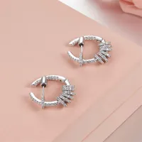 Hoop Earrings SOELLE High Quality Real 925 Sterling Silver Circle With Sliding Rings Micro Cubic Zirconia Women Fashion Brand Jewelry