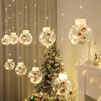 LED LIGHT Decoraciones navide￱as para calcetines de habitaci￳n de bricolaje Santa Tree Deseando el adorno de la l￡mpara de pelota Bater￭a Operada de energ￭a Regalo B5