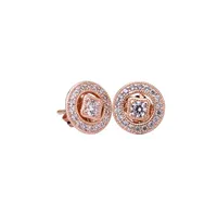 Whole- CHARM CZ Diamond Stud Earrings Luxury Designer Jewelry for Pandora 925 Sterling Silver with Box Lady Stud Earrings249l