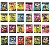 Sour Candy Gummy Mylar Bag Edibles Gummies förpackningspåsar Lukt Proof Reserable Zipper Pouch 600 mg 28g