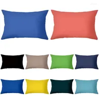 Pillow Rectangular Cover 30x50 Polyester Case Solid Color Pillowcase Living Room Home Textile Decor