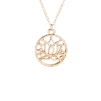 12pcs Fashion Jewelry New Arrived Buddha Lotus Pendant Necklace For Women Whole Q1107289O