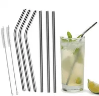 30 20 oz Stainless Steel Straw Durable Reusable Bend and Straight Metal 10.5 and 8.5 inch Extra Long Drinking Straws For 30oz 20oz Cups Mugshigh quality