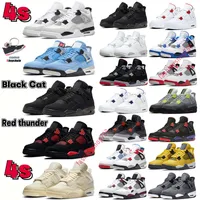 Jumpman 4 4s Basketball Shoes University Blue black cat White Oreo Cement Pure Sail red thunder Cool Grey Purple Shimmer Men Women outdoor