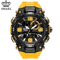 Wristwatches SMAEL Top Luxury Watches Men Dual Display Watch Waterproof Mens Sport Wristwatch Military Army Clock Male Stopwatch 1921 220930