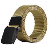 Belts Canvas Casual Wild Woven Belt For Women Without Metal Automatic Buckle Student 130 Cm Metal-free Man Through Security