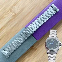 Watch Bands Quality Stainless Steel Butterfly Buckle Clasp 24mm Silver Watchstrap For Pam With Tools PAM01058 PAM00722