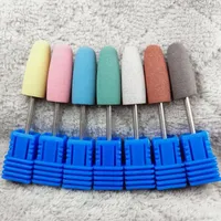 Nail Art Equipment 7pcs lot Silicone Drill Bits Mill Cutter DIY Poishing Grinding Electric Machine Manicure Drills Accessories Tools