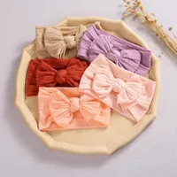 Hair Accessories 32 Colors Cable Bow Baby Headband For Child Bowknot Headwear Cables Turban Kids Elastic Headwrap