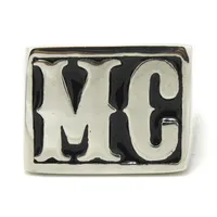 4pcs lot Size 8-14 Motorbiker MC Cool Ring 316L Stainless Steel Fashion Jewelry Selling Biker Style MC Ring2168