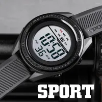 Wristwatches SKMEI Multifunction Men Watch Sport LED Backlight Waterproof Digital PU Leather Strap Simple Reloj Hombre