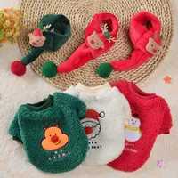 Dog Apparel Christmas Hoodie Pet Clothing Dogs Snowman for Dog Clothes Costume French Bulldog Print Cute Autumn Winter Red Boy Mascotas Elk T220929