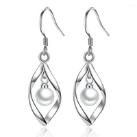 Dangle Earrings Nehzy Silver Plating Woman Brand Drop Fashion Jewelry for the Stars Geometry Pearl Hyperbole