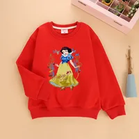 Disney custom pullover girls' plush sweater 22 new winter princess top loose pullover children's warm clothes
