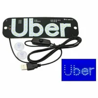 Знак Uber предупреждаю USB -индикатор световой панели световой панели световой наклейки на машину для такси