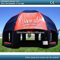 Tents And Shelters 8m Giant Inflatable Dome Tent With Rails For Outdoor Party Events Gathering Large Igloo Marquee Wedding Roof Shelter