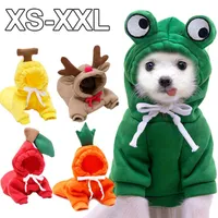Dog Apparel Warm Dog Winter Clothes Cute Fruit Dog Coat Hoodies Fleece Pet Dogs Costume et for French Bulldog Chihuahua T220929
