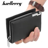 Wallets Men Fashion Zipper Hasp Organizer Wallet Coin Change Purse Organ Card Bag Bank ID Holders Pocket Credit Case Cover