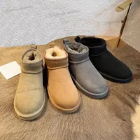 Designer Classic Australian Women Boots Warm USA GS 585401 Femmes hommes Boot Mini Ankle Bailey Inter Satin Full Fur Fluffy Furry Dune Buckle Snow Half K 92PI #