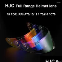 Motorcycle Helmets Motorcycle Helmets Hjc Hj-31 I70 I10 Hj-20M C70 Hj-26 Rpha 70 10 11 Helmet Visor Lens Fl Face Casco Moto Anti-Uv C Dhn7C