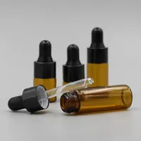 Packaging Bottles Perfume Essential Oil Bottles brown Glass Dropper Bottle Jars Vials With Pipette For Cosmetic