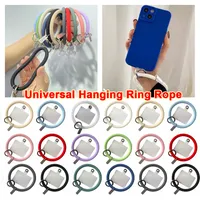 Universal Hanging Ring Rope Mobile Phone Case Silicone Bracelet Cellphone Strap Anti-Lost Lanyard Big Ring Keychain Jewelry 930