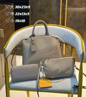 أكياس الكتف Petit Palais Women Leather Hand Handbag حقيبة رسول حقيبة محفظة 3 قطعة/مجموعة