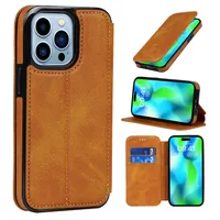Premium Leather Flip Stand Wallet Cases For iPhone 14 Pro Max 13 12 11 XS Max XR X 8 7 Plus Shockproof Card Holder Kickstand Phone Cover Funda