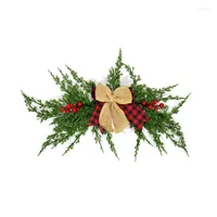 Decorative Flowers Soft Silk Material Simulation Plant Leaf Branch Wall Hanging Christmas Door Lintel Decoration Home Festive Atmosphere