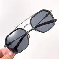 Sunglasses Style High Quality Chrome Large Oversize Frame Vintage ATION Men's Polygon Metal Women's Retro Glass VU400